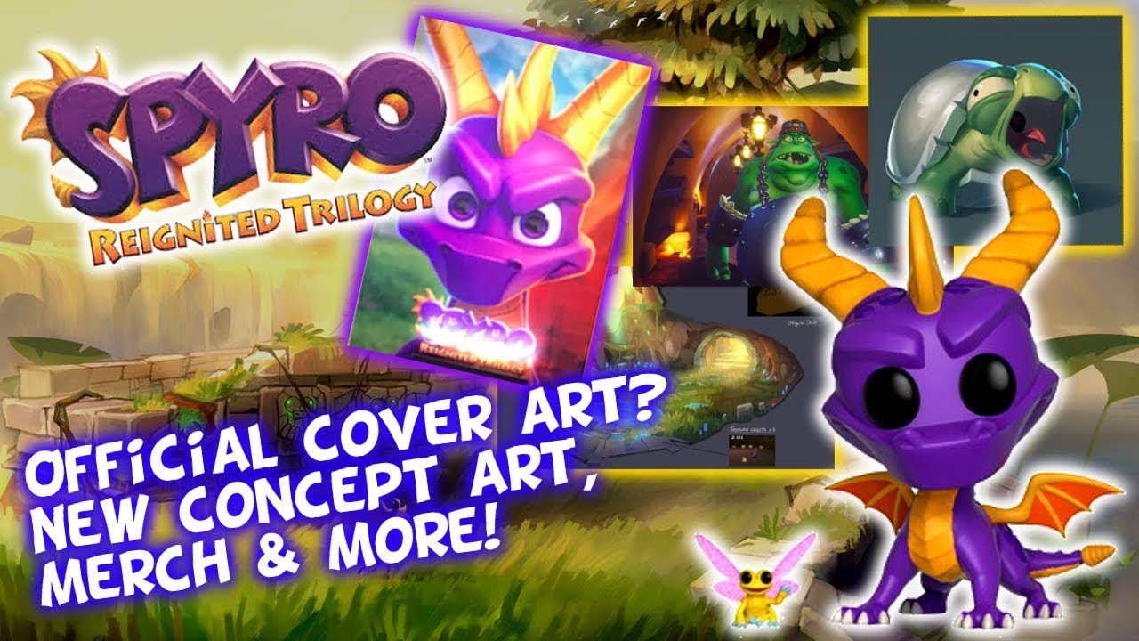 Spyro Reignited - Official Piece Of Box Art? New Concept Art! Misty Bog + Dark Hollow - Merch FUNKO!