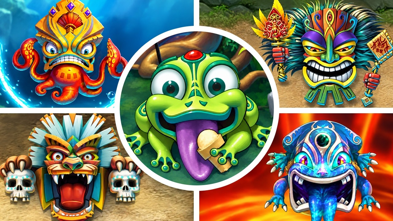 Zuma's Revenge! - All Bosses & Endings