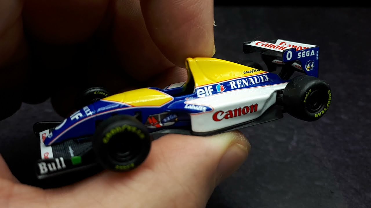 Обзор литой модели автомобиля 1/64 F1 Williams FW15C Monaco 1993 от Aoshima.