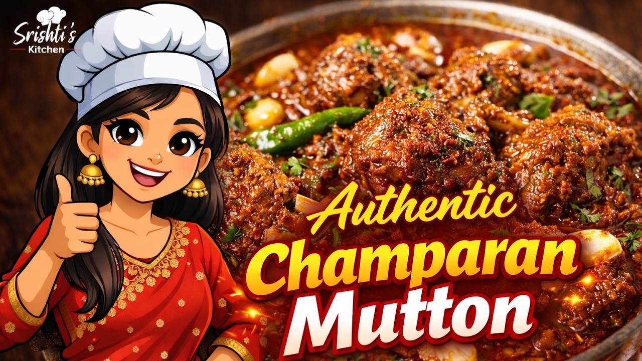 Champaran Mutton Recipe | Authentic Bihari Handi Mutton | Srishti’s Kitchen