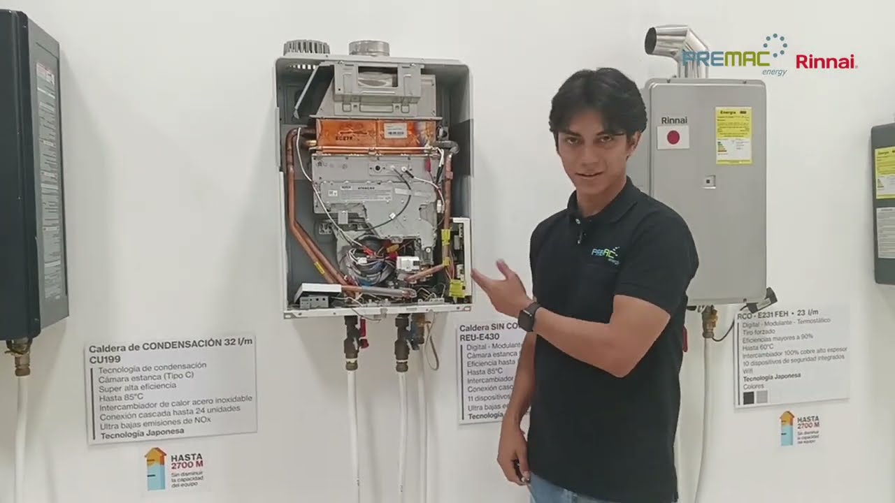 Configuración de parámetros para la caldera de no condensación Rinnai