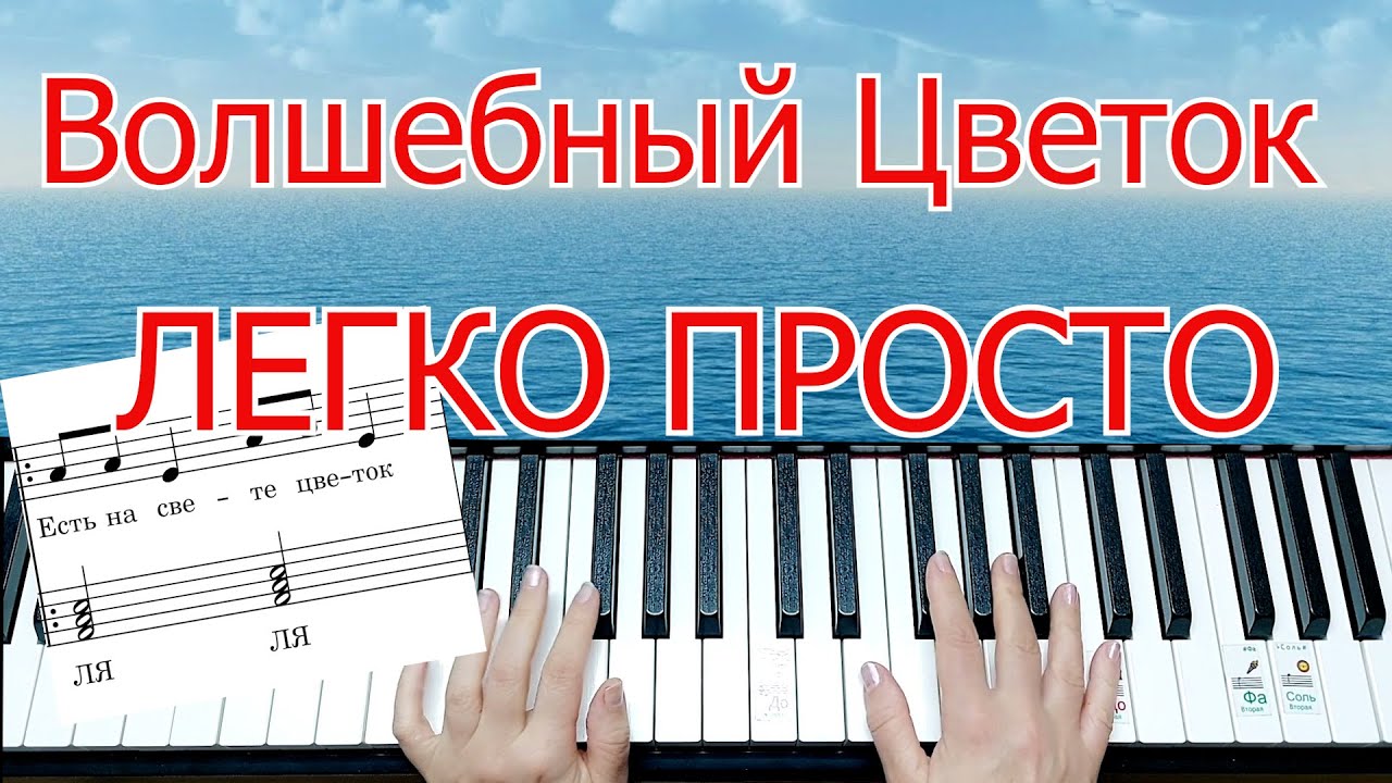 Волшебный Цветок Как сыграть на ПИАНИНО+НОТЫ ЛЕГКО ПРОСТО Красивая мелодия