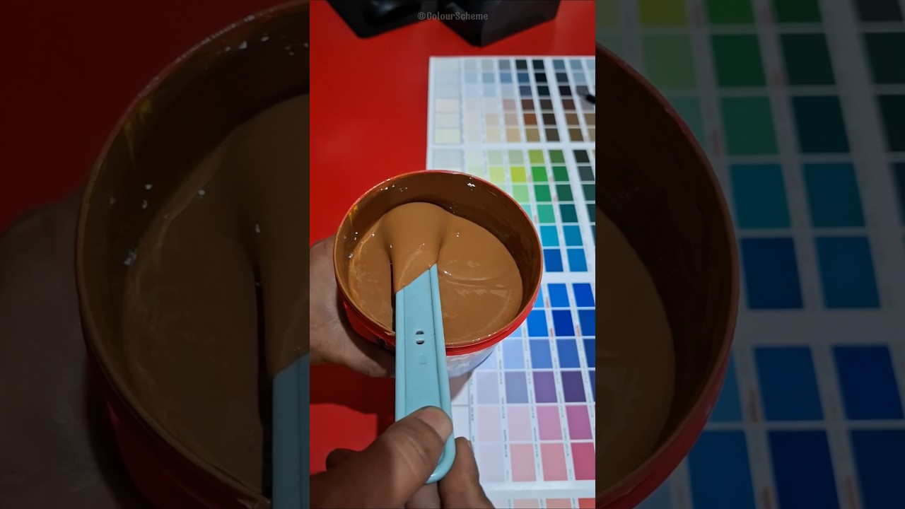 Paint Mixing - Making Caramel Color #colors #paint #shorts