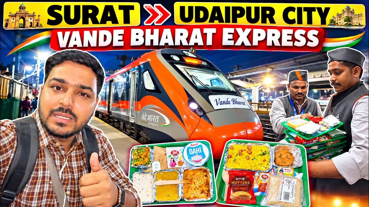 Surat-Udaipur Vande Bharat Express Complete Train Journey Review With Food 
