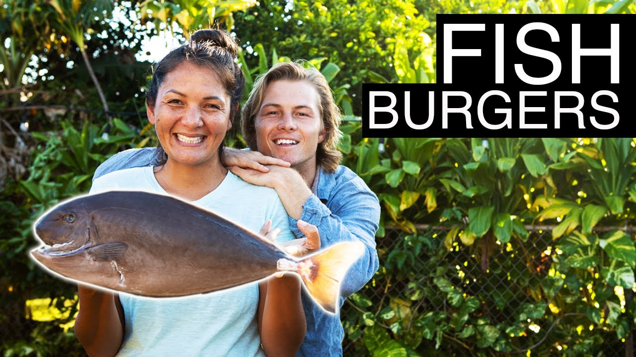 Opelu Kala Fish Burgers in Hawaii with Kimi Werner and @CaptainPotter