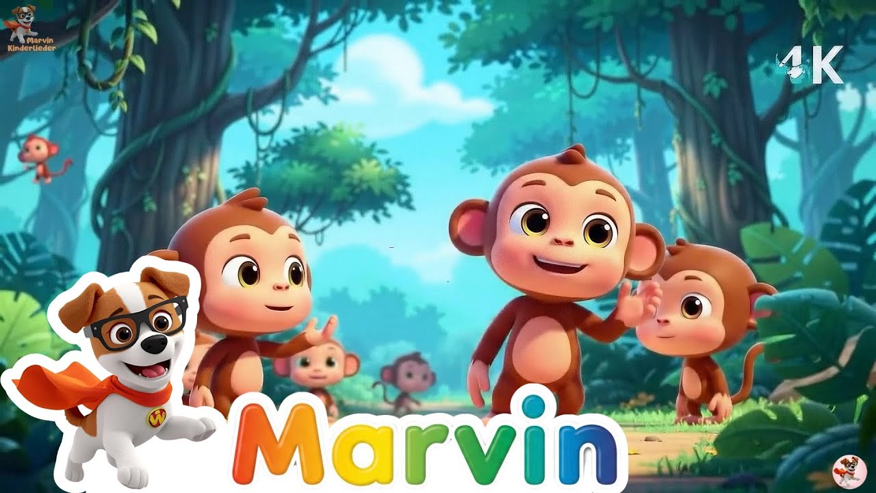 🐒🐥 Tierische Abenteuer! Die Affen rasen durch den Wald + Mama und ihr Baby | Marvin Kinderlieder