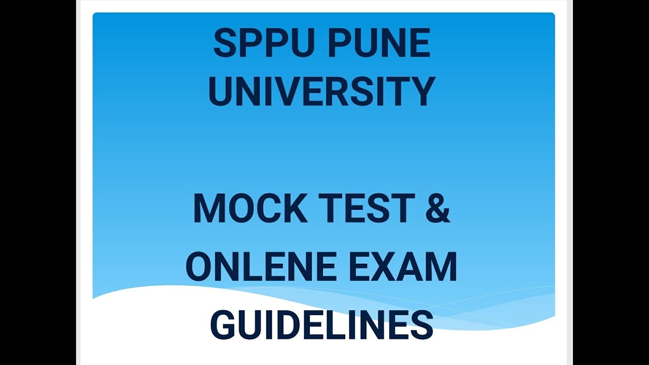 SPPU Pune University Mock Test & Online Exam Guidelines