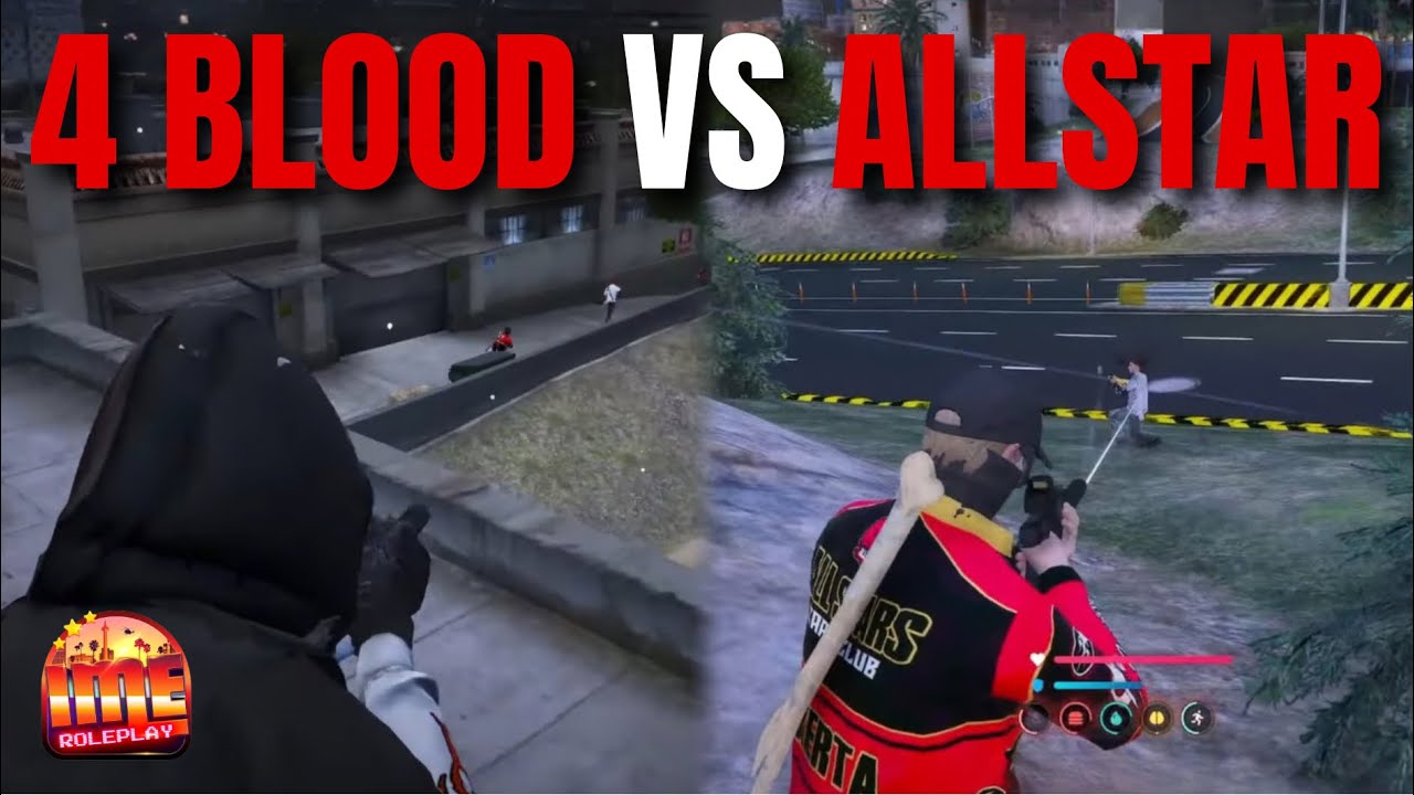 4 BLOOD VS ALLSTAR !!! PECAH DI NORTH, AREA CASINO #imerp #imeroleplay 