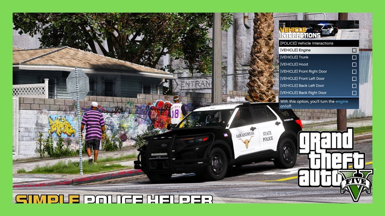 PC Modding Tutorials: How To Install The Simple Police Helper Menu | LSPDFR Mods