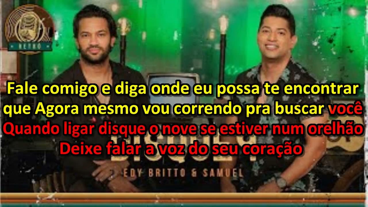 KARAOKE-  EDY BRITTO E SAMUEL- DISQUE 9.
