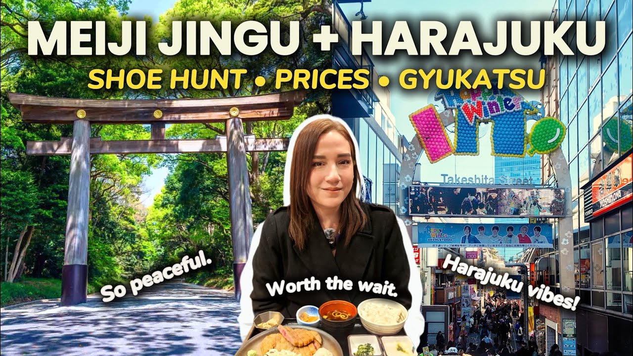 Meiji Jingu Shrine & Harajuku Shopping Day | Shoe Prices + PHP Conversions + Gyukatsu Motomura 🇯🇵