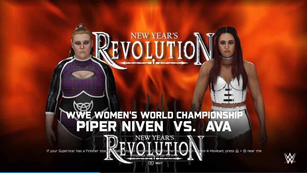 WWE 2K25 Universe Mode: New Years Revolution; Ava (C) v Piper Niven - World Championship!
