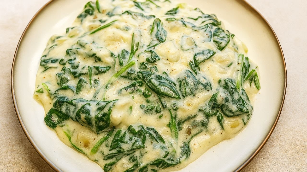 Espinacas a la Crema | Receta Fácil y Deliciosa