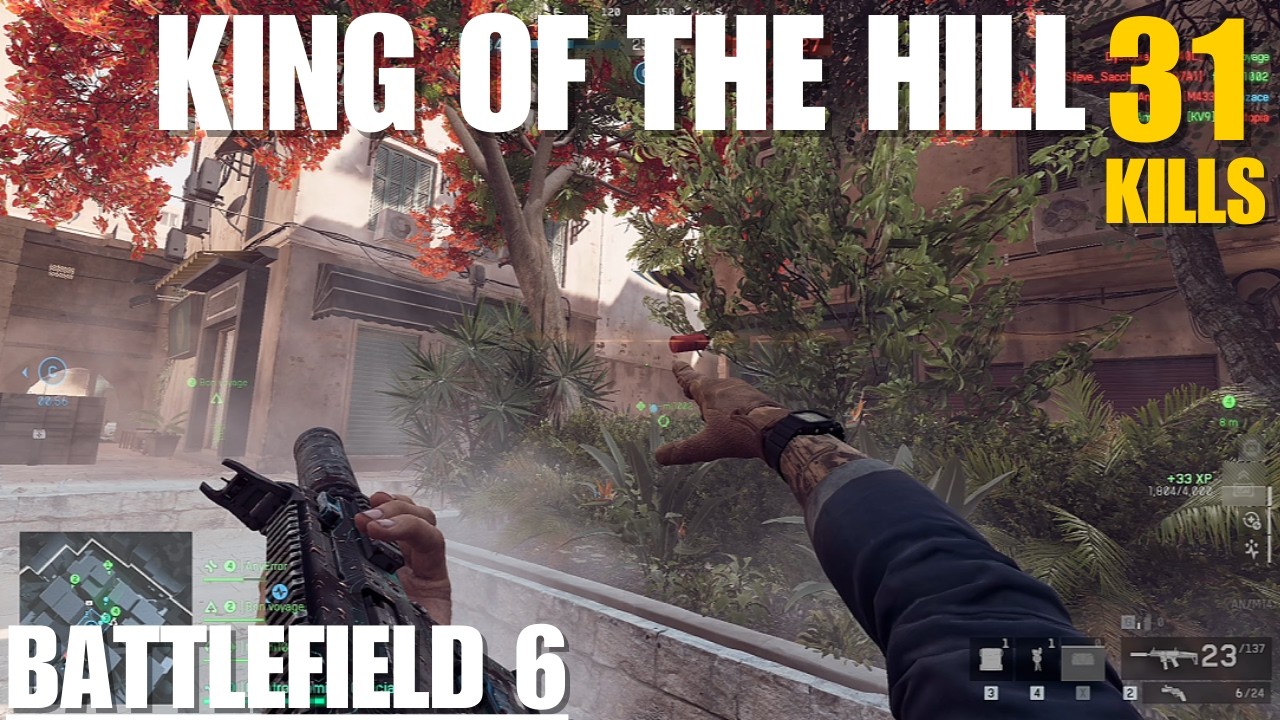 BATTLEFIELD 6 - KING OF THE HILL 31KILLS  using SCW-10 SMG! Siege of Cairo (Scarab House) Map