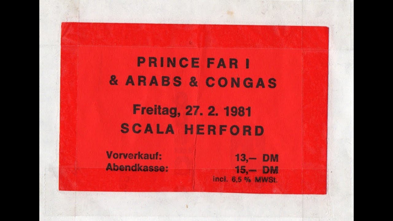 Prince Far I & The Arabs feat. Congo Ashantie Roy live in Wiesbaden Feb. 1981 (rare live rec. vol.2)