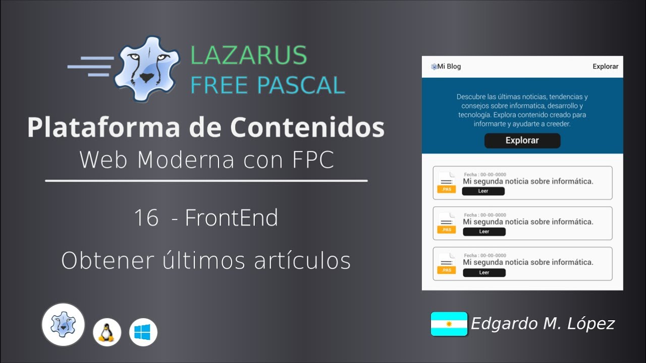 Современные веб-сайты с бесплатным Pascal - CMS - 16 - Получите последние статьи