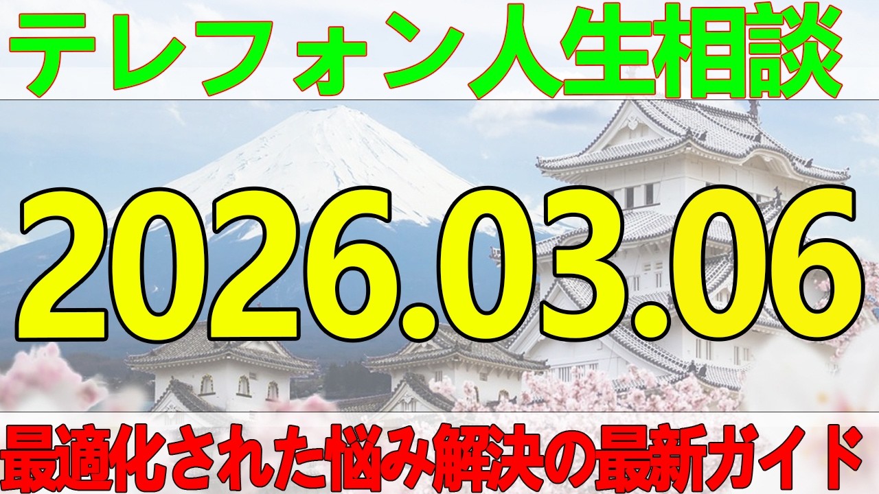 【テレフォン人生相談】 2026年03月06日