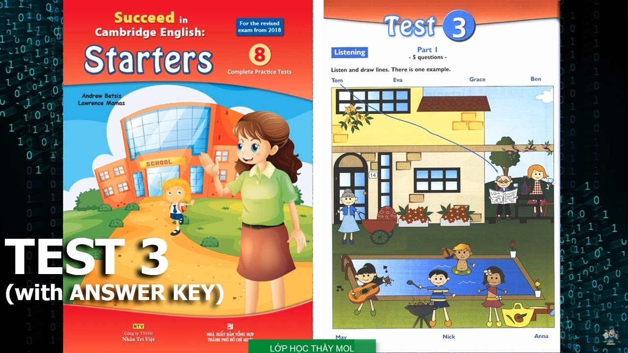 Starters SUCCEED 8 Complete Practice Tests - Listening Tests 3 | Lớp Học Thầy Mol