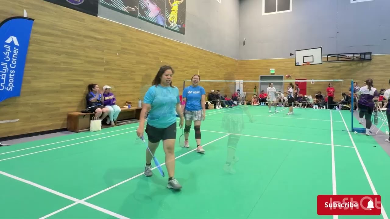PG badminton Tournament Game 2 with Mots vs Nelsie and Keyziel