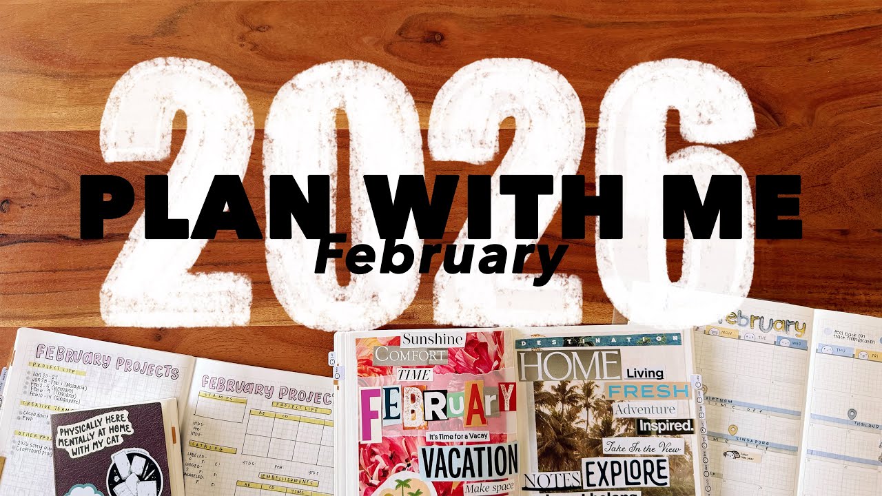 February 2026 Plan With Me // Daily Journal, Take-A-Note, Craft Planner + EDC