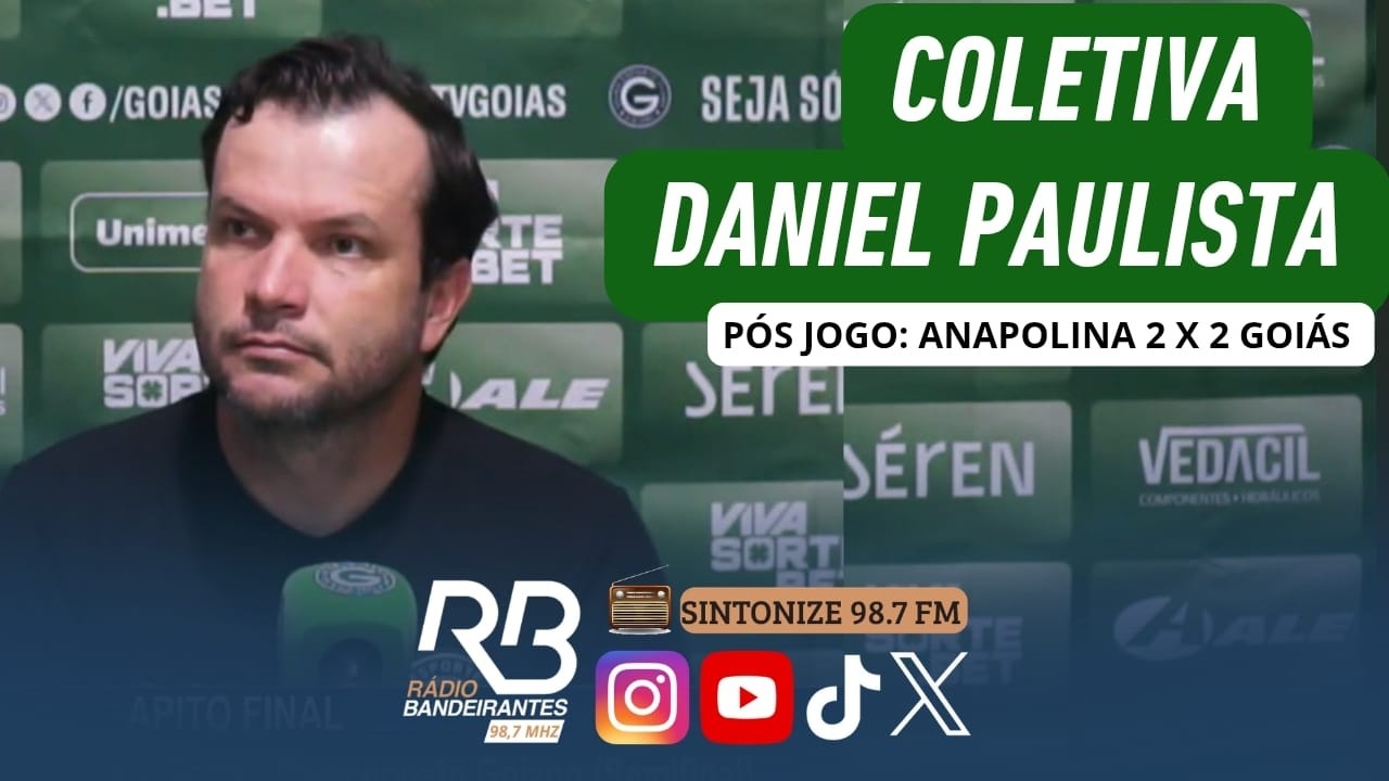 Coletiva do técnico Daniel Paulista após empate de 2 a 2 - Anapolina x Goiás