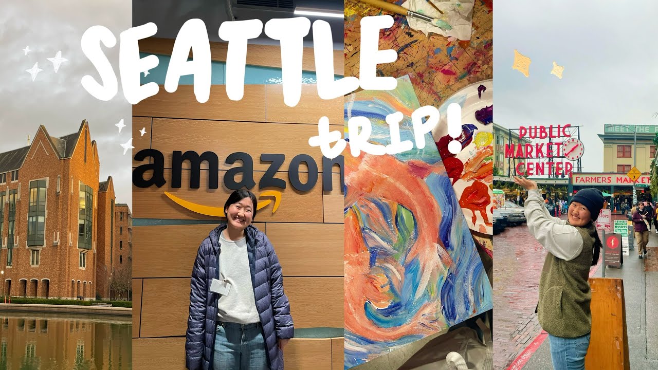 lil getaway to seattle | amazon tour, visit uni of washington, space needle
