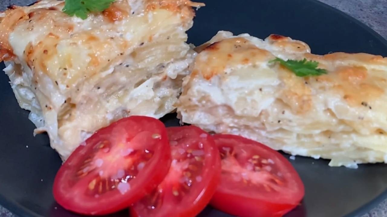 Картофельный гратен. Potato gratin.