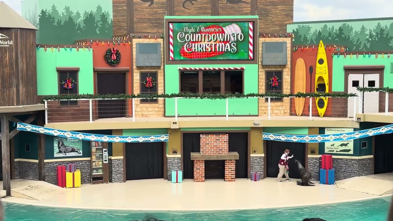 2025/12/27 SeaWorld San Antonio｜Clyde & Seamore's Countdown to Christmas（片段7）🎄#texas #traveldiary