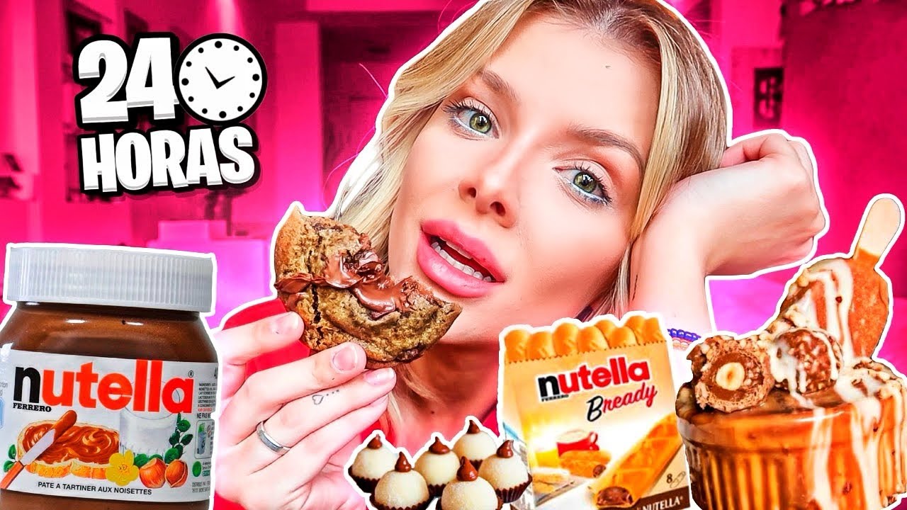 24 HORAS COMENDO SÓ COMIDAS DE NUTELLA!! *passei mal*