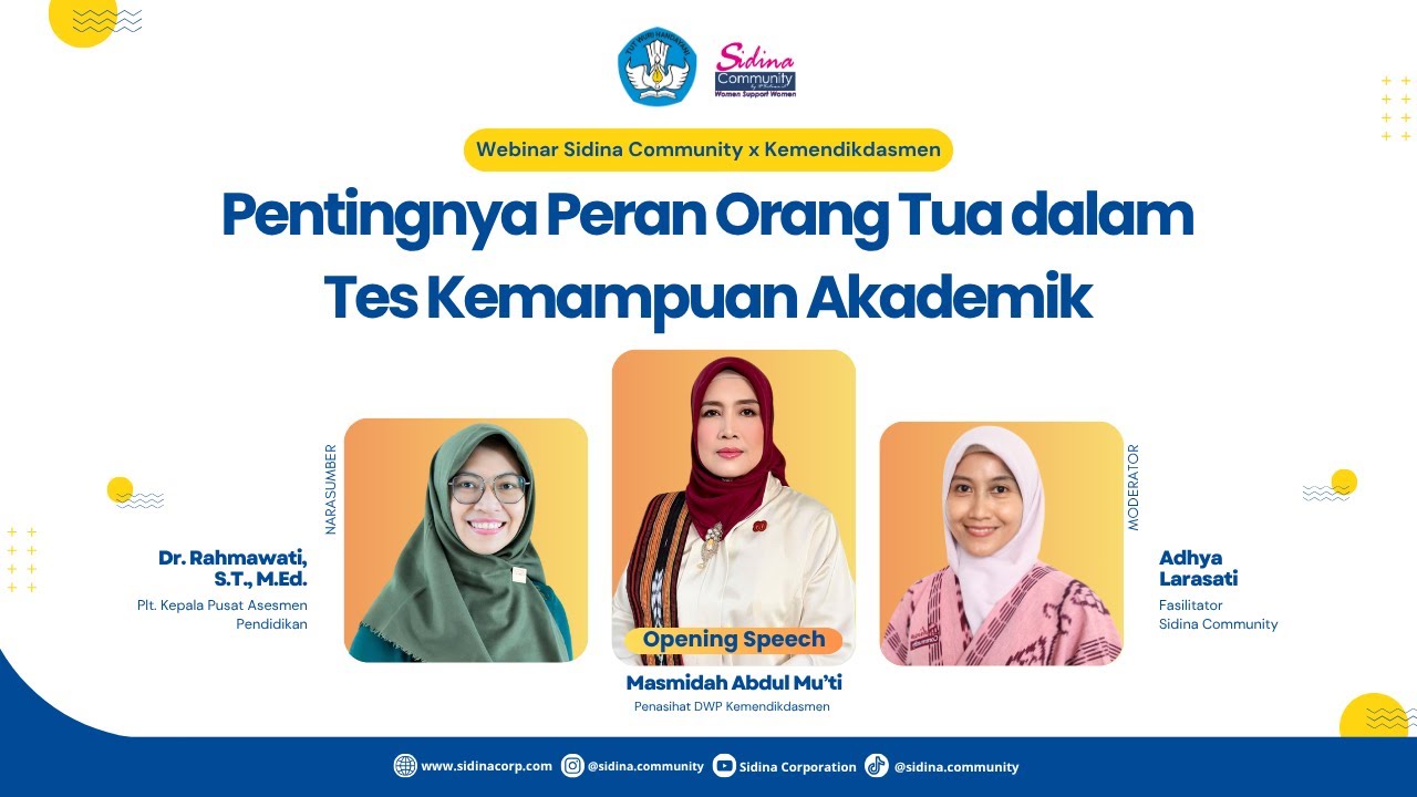 Webinar Kemendikdasmen - Pentingnya Peran Orang Tua dalam Tes Kemampuan Akademik