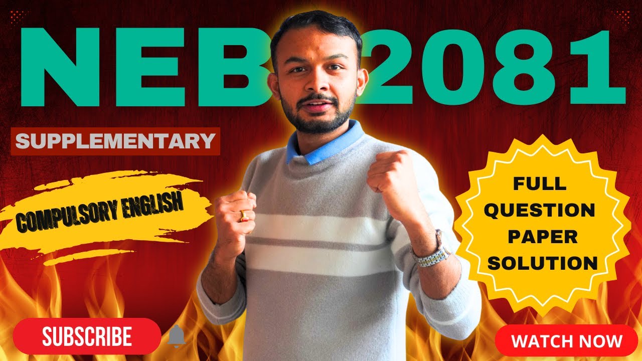 NEB 2081 SUPPLEMENTARY FULL QUESTION PAPER SOLUTION#elopeeth
