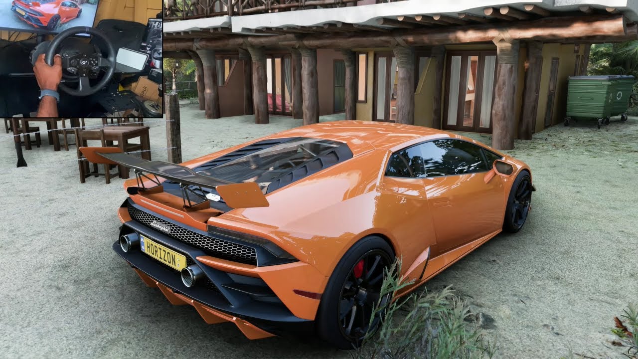 Lamborghini Huracan Evo - Forza Horizon 5 | Thrustmaster T300RS Steering Wheel Gameplay