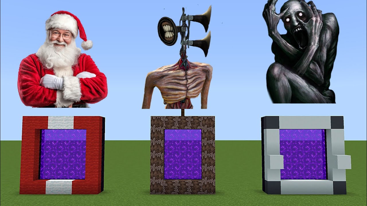 NEVER MAKE A PORTAL TO Santa Claus SirenHead SCP 096 In Minecraft Pe 
