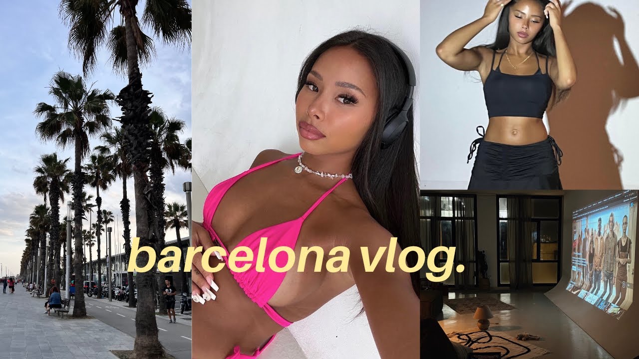 barcelona weekly vlog l focusing on myself, met news people and beach days