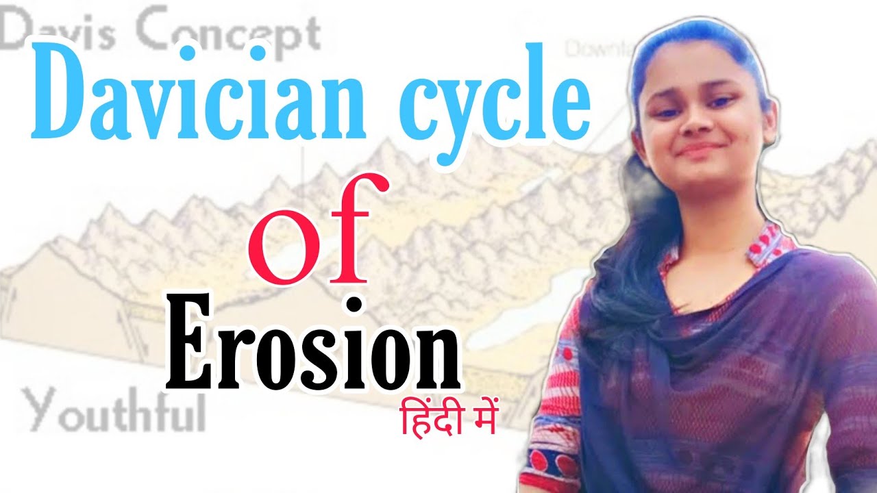 What is Davician cycle of erosion in hindi | #daviciancycle #erosion