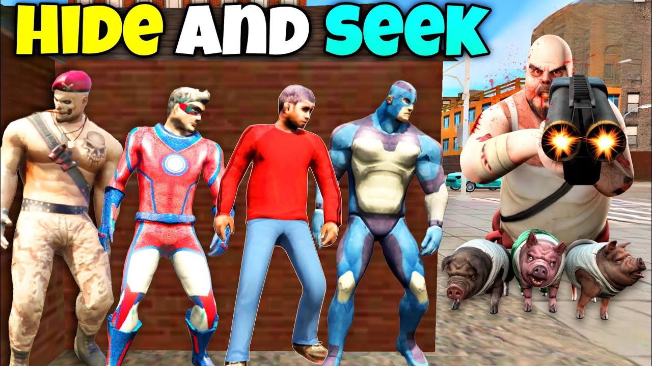 Hide And Seek With Rope Hero Tipson Superhero & Villain In Mr.Meat House | Rope Hero Vice Town