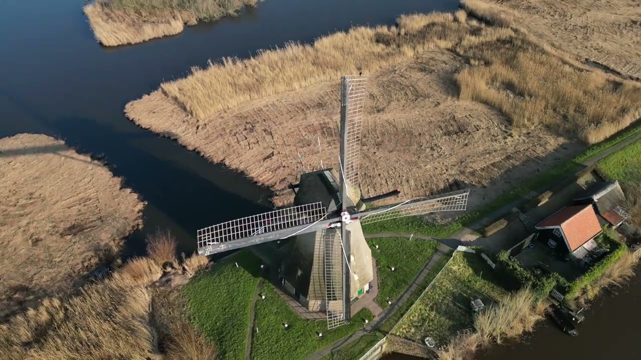 Kinderdijk van boven