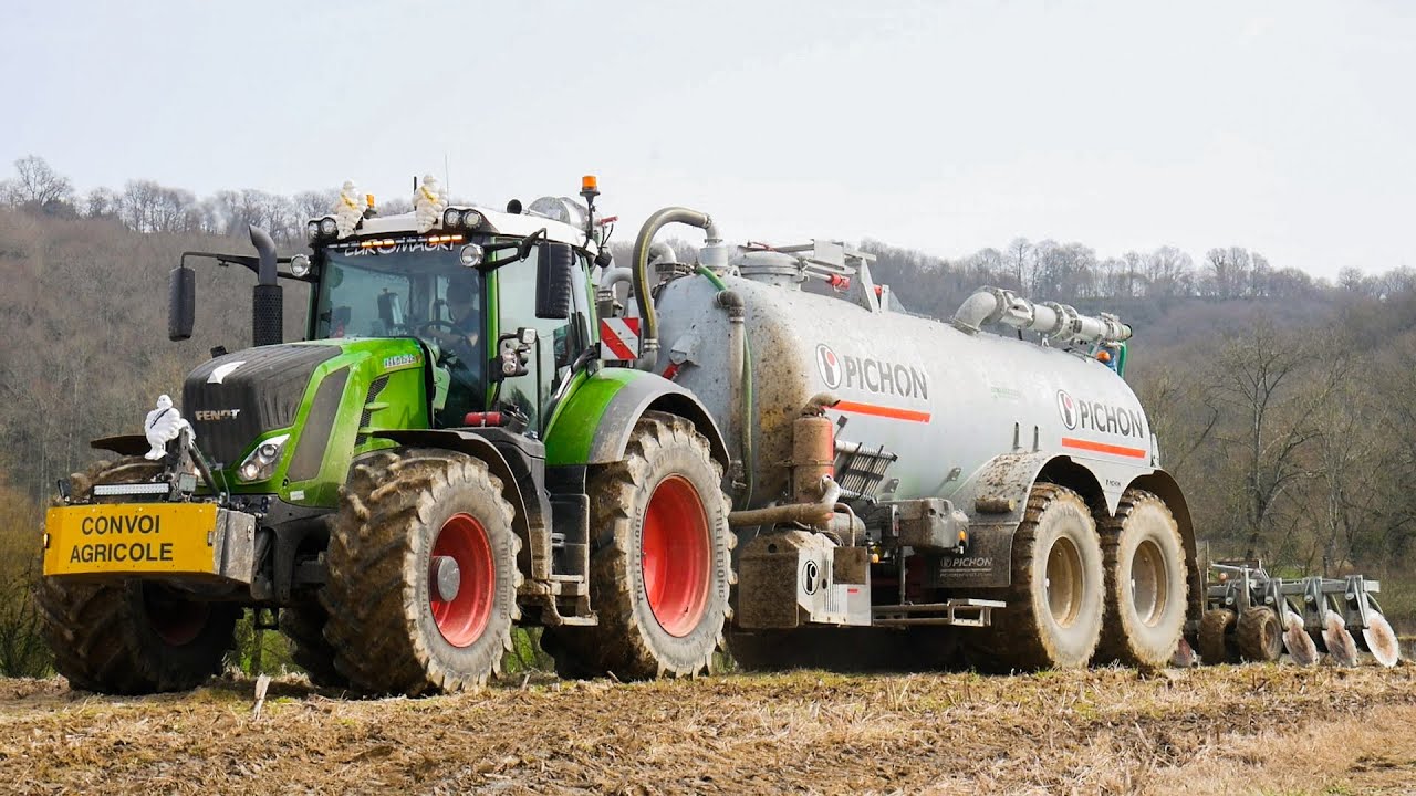 Epandage de LISIER 2021 avec le FENDT 828 & PICHON TCI 20700L  // Transports GAVADOUR