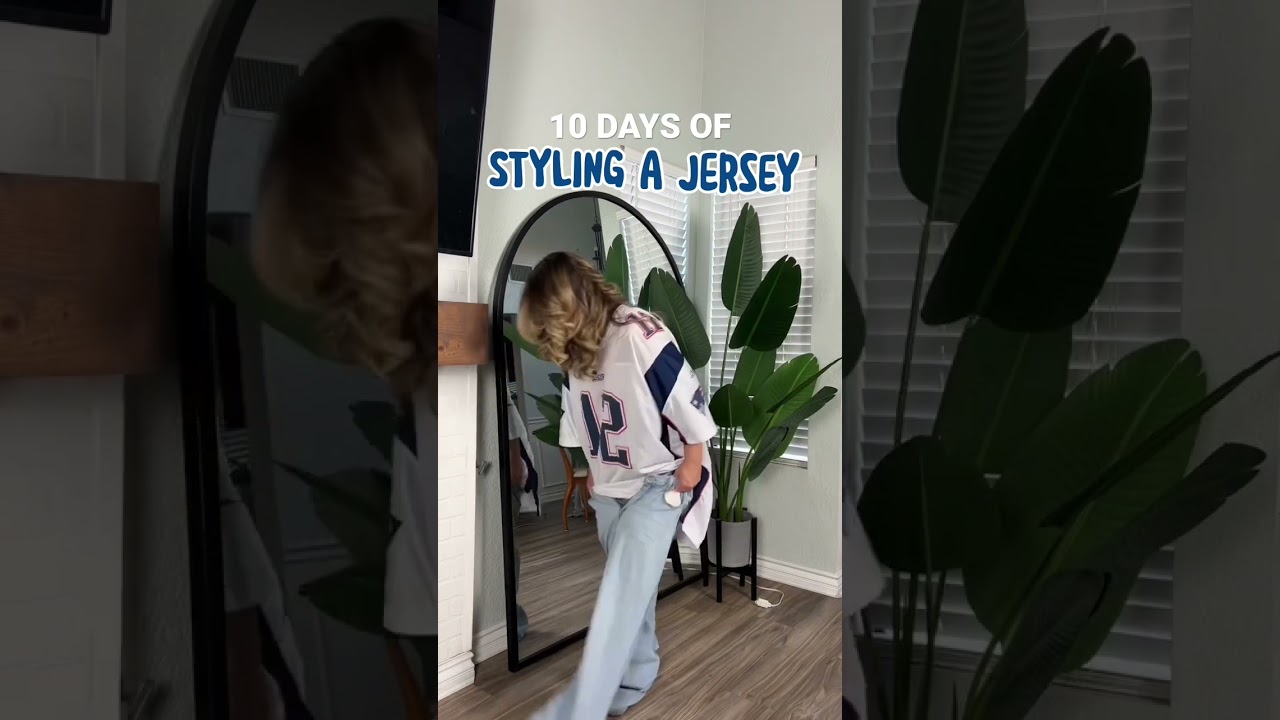 10 days of styling a jersey for Super Bowl Sunday 🏈 #superbowl #jersey #footballgame #outfitideas