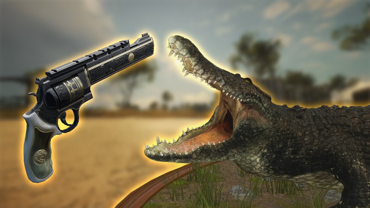 ESSE REVOLVER BOTA O CROCODILO PRA DORMIR - THE HUNTER CALL OF THE WILD GAMEPLAY