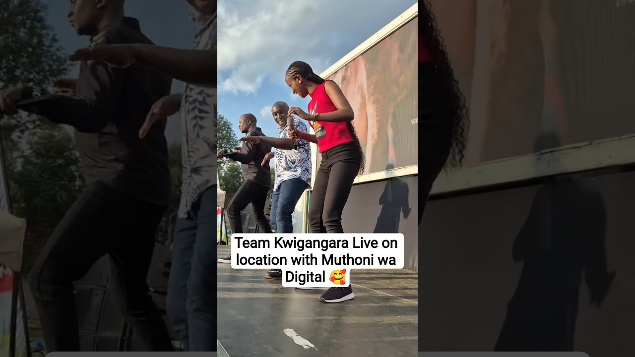 Muthoni wa Digital akifunza Team Kwigangara kudance🤔🤣 