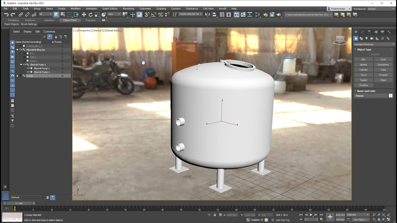 Wizualizacja obliczeń symulacyjnych in 3DS Max