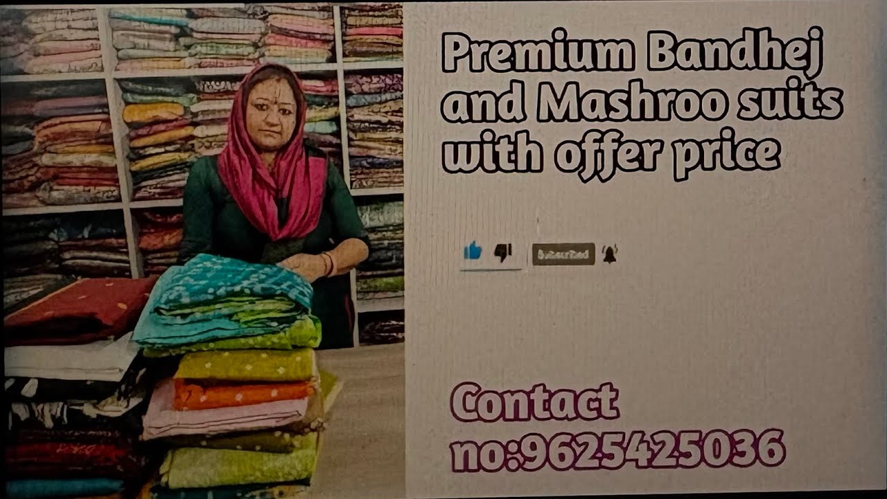 Premium Bandhej and Mashroo suits with offer price || HARIHAR COLLECTIONS 