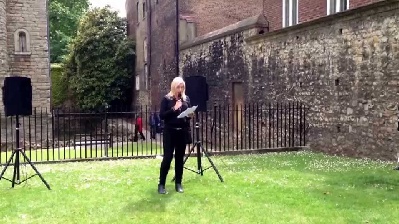Lorraine Platt League against Cruel Sports speech @ Great Badger Trail Westminster By Diane Bartlett