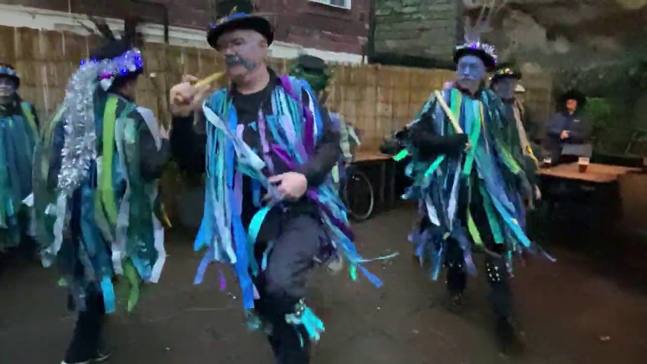 Bollin Morris dancing Cuckoo's Nest, Boxing Day 2019.