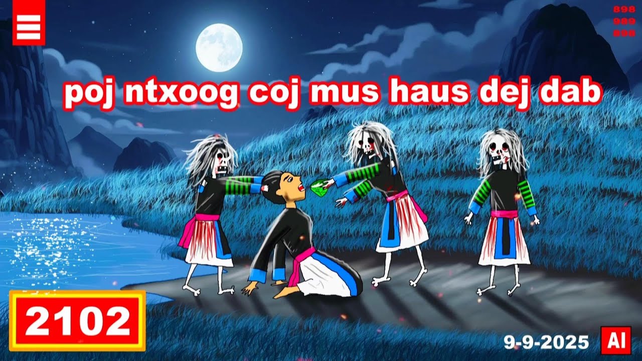 dab hais hmoob - 2102 - 9-9-2025 poj ntxoog coj mus haus dej dab, ผีพาไปกินนำ้, the ghost water.