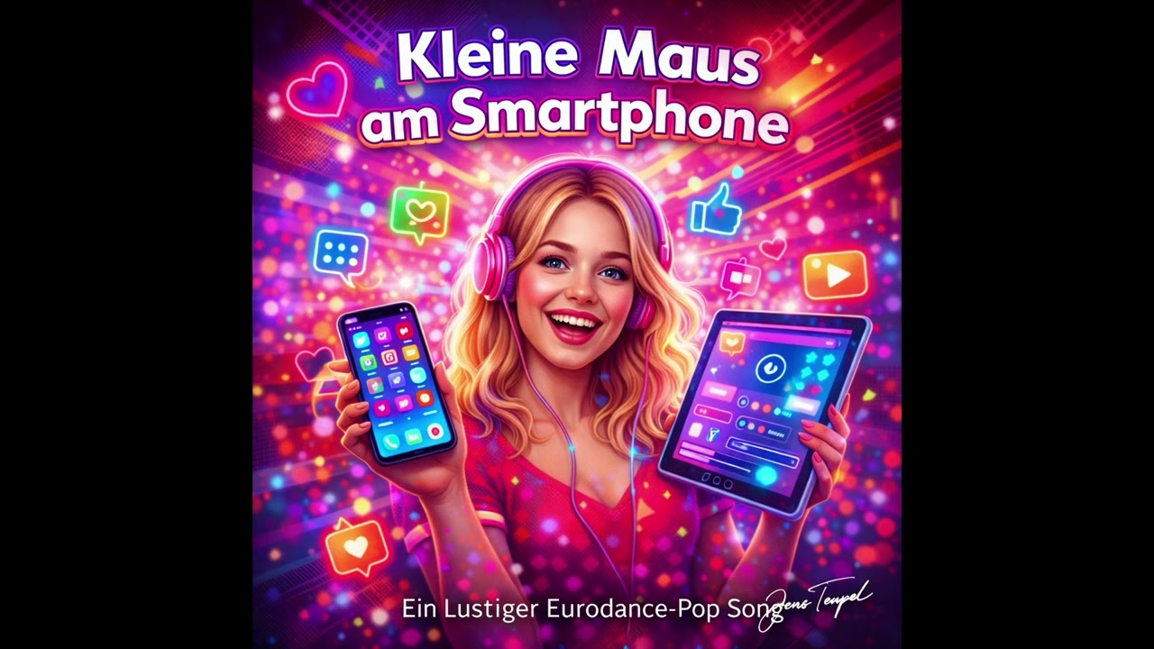 Kleine Maus am Smartphone