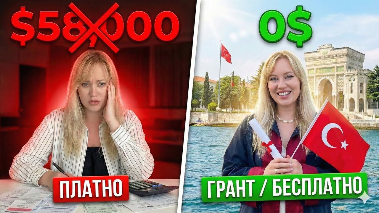 Выиграй грант на бесплатное обучение в Турции 2026 | Türkiye Bursları🇹🇷