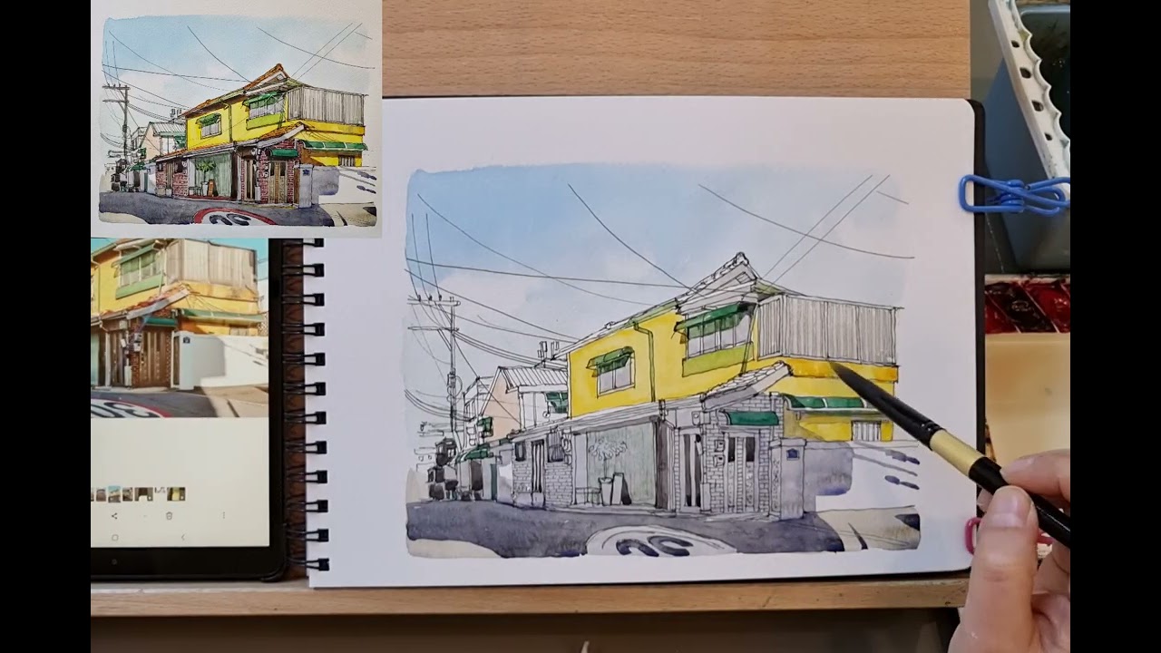 골목여행  *사진 woodnwind   나봄진채  어반스케치 watercolor  urban sketches 