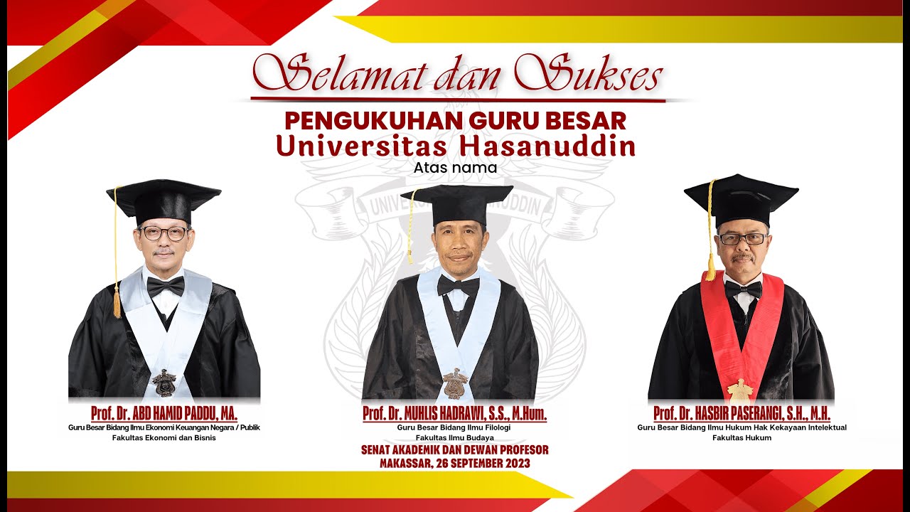 Pidato Pengukuhan dan Penerimaan sebagai Anggota Dewan Profesor Selasa, 26 September 2023